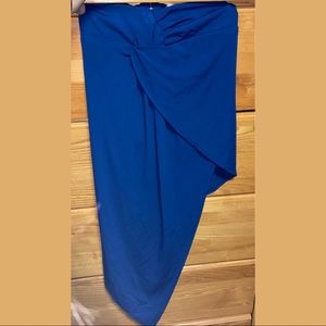 Asymmetrical Blue Skirt